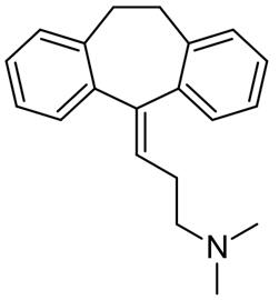 the chemical structure of the amitriptyline