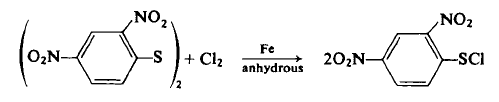 Preparation of 2,4-Dinitrobenzenesulfenyl Chloride by the Chlorinolysis of 2,4-Dinitrophenyl Disulfide