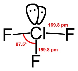 Chlorine trifluoride structure