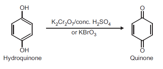 Preparation of Quinone (p-Benzoquinone) from Hydroquinone