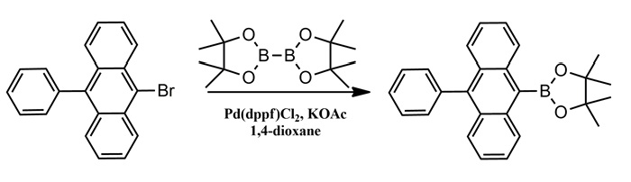 preparation of 4,4,5,5-Tetramethyl-2-(10-phenylanthracen-9-yl)-1,3,2-dioxaborolane