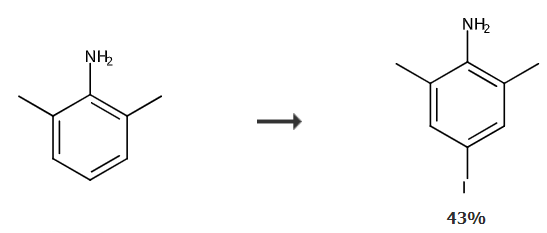 4-碘-2，6-二甲基苯胺的合成路线