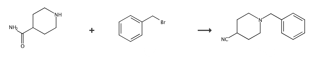 1-苄基-4-氰基哌啶的合成路线