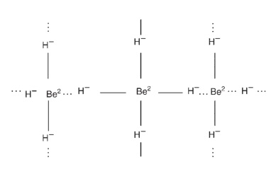 Three-dimensional molecule of beryllium hydride