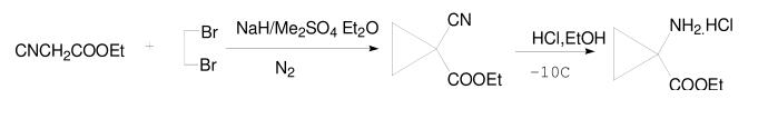 1-氨基环丙烷羧酸的合成路线