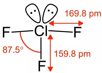 三氟化氯 分子结构