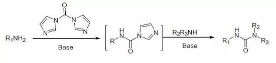 羰基二咪唑 (CDI) 与胺反应生成脲