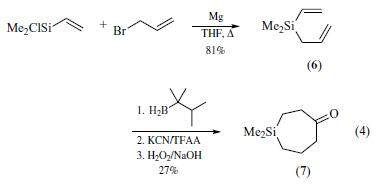 reactions of chlorodimethylvinylsilane