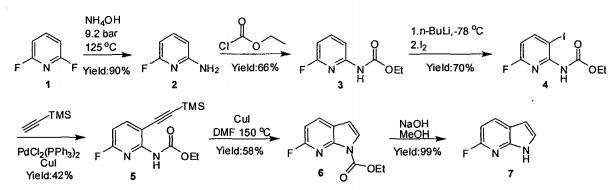 6-氟-7-氮杂吲哚的合成方法