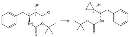  1-苄基-2,3-环氧正丙基-氨基甲酸叔丁酯的合成路线