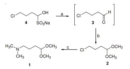 synthesis of 4-(N,N-Dimethylamino)butanal dimethyl acetal