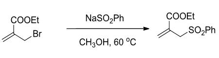 synthesis of Ethyl 2-((phenylsulfonyl)methyl)acrylate