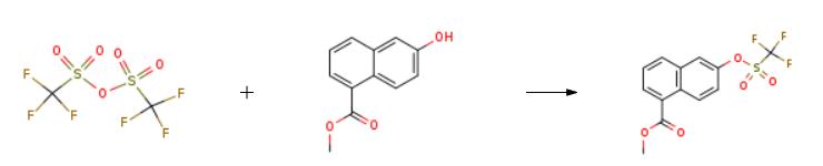 synthesis of methyl 6-(trifluoromethylsulfonyloxy)-1-naphthoate.png