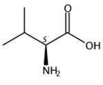图1缬氨酸的结构式。