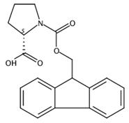 图1 Fmoc-L-脯氨酸的结构式。