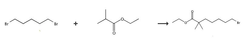The synthetic of Ethyl-2,2-dimethyl-7-bromoheptanoate