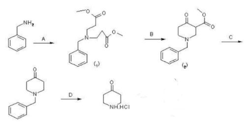 4-氧代哌啶酮盐酸盐的合成路线