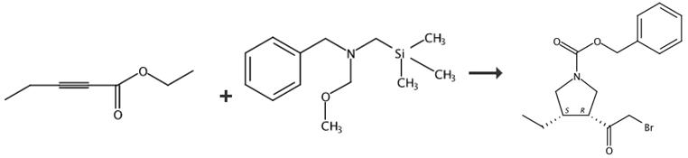 (3R，4S)-3-(2-溴乙酰基)-4-乙基-1-吡咯烷羧酸苄酯的合成路线