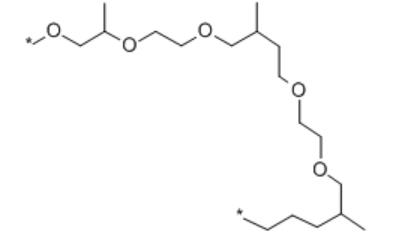 聚氧丙烯聚氧乙烯共聚物溶液的结构式