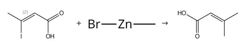 图2 3，3-二甲基丙烯酸的合成路线。