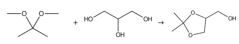 2，2-二甲基-1，3-二氧戊环-4-甲醇的合成路线