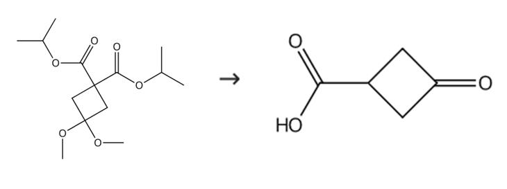 图1 3-氧代环丁烷基羧酸的合成路线[1-2]。