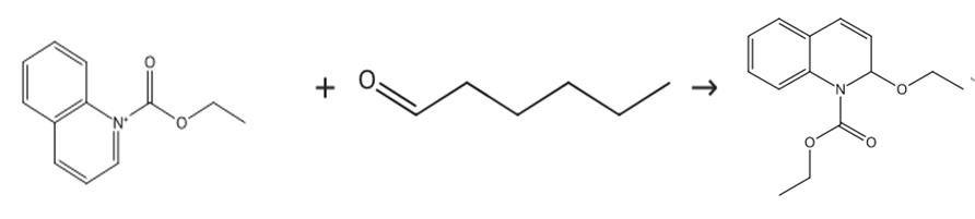 图2 2-乙氧基-1-乙氧碳酰基-1，2-二氢喹啉的合成路线。