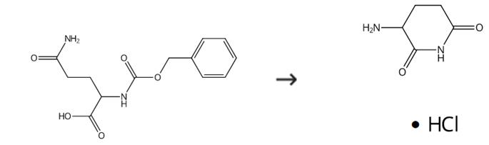 图2 3-氨基-2，6-哌啶二酮盐酸盐的合成路线。
