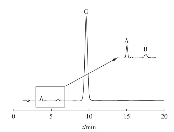  1-苯基-2-硝基丙烯的 HPLC 图谱