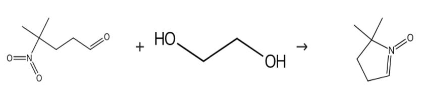 图2 5，5-二甲基-1-吡咯啉-N-氧化物的合成路线