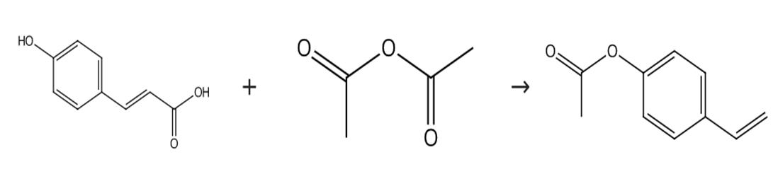 图1 4-乙酰氧基苯乙烯的合成路线