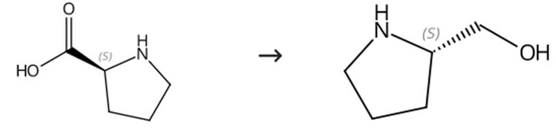 图1 L-脯氨醇的合成路线