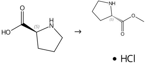 L-脯氨酸甲酯盐酸盐的合成路线