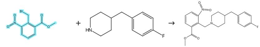 2-溴甲基-3-硝基苯甲酸甲酯参与的亲核取代反应
