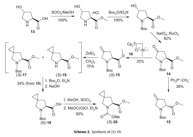 新型Boc保护环丙烷修饰脯氨酸类似物的合成.jpg