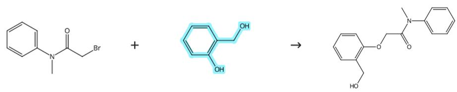 水杨醇参与的亲核取代反应