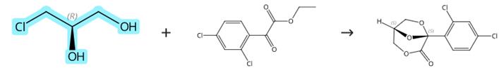 (R)-3-氯-1,2-丙二醇的缩合反应