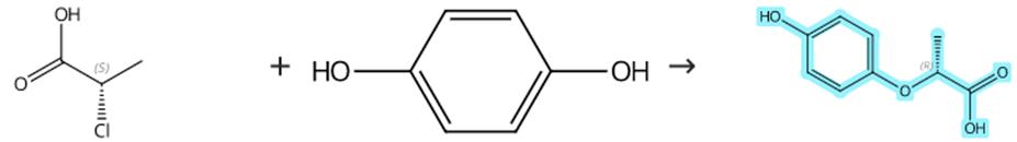 (R)-(+)-2-(4-羟基苯氧基)丙酸的合成路线