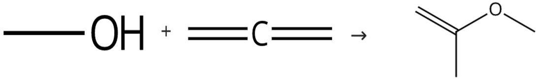 图2 2-甲氧基丙烯的合成路线