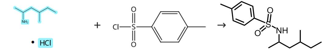 1,3-二甲基戊胺盐酸盐的磺酰化反应
