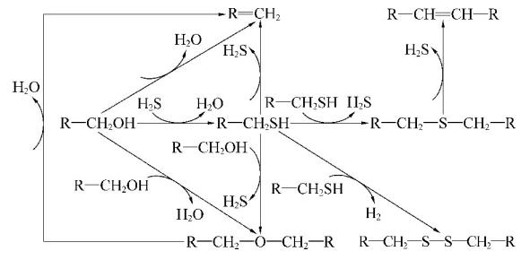 H2S 与醇反应体系副产物形成途径