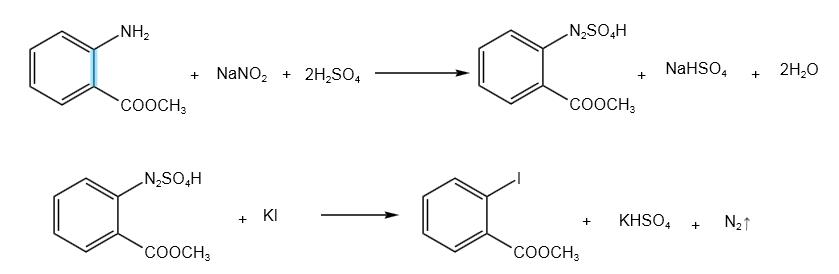 2-碘苯甲酸甲酯 合成路线