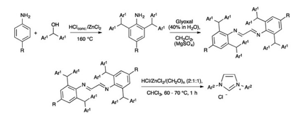 N,N'-bis(2,6-bis(diphenylmethyl)-4-methoxyphenyl)imidazolium chloride