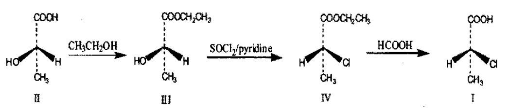 R-(+)-2-氯丙酸合成路线