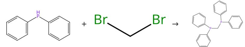 图2 双二苯基膦甲烷的合成路线