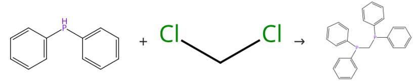 图4 双二苯基膦甲烷的合成路线