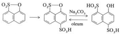 4-hydroxynaphthalene-1,5-disulphonic acid synthesis