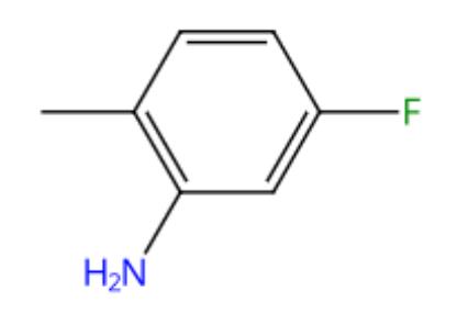 图1 5-氟-2-甲基苯胺的结构