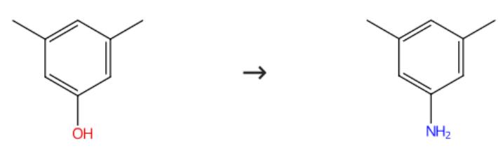 图2 1-氨基-3，5-二甲苯的合成路线