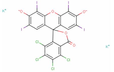 四氯四碘荧光素二钾的化学结构式